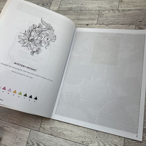 Tranquility Time Adult Activity Book New Dot To Dot Color By Number Puzzles More - Picture 8 of 10